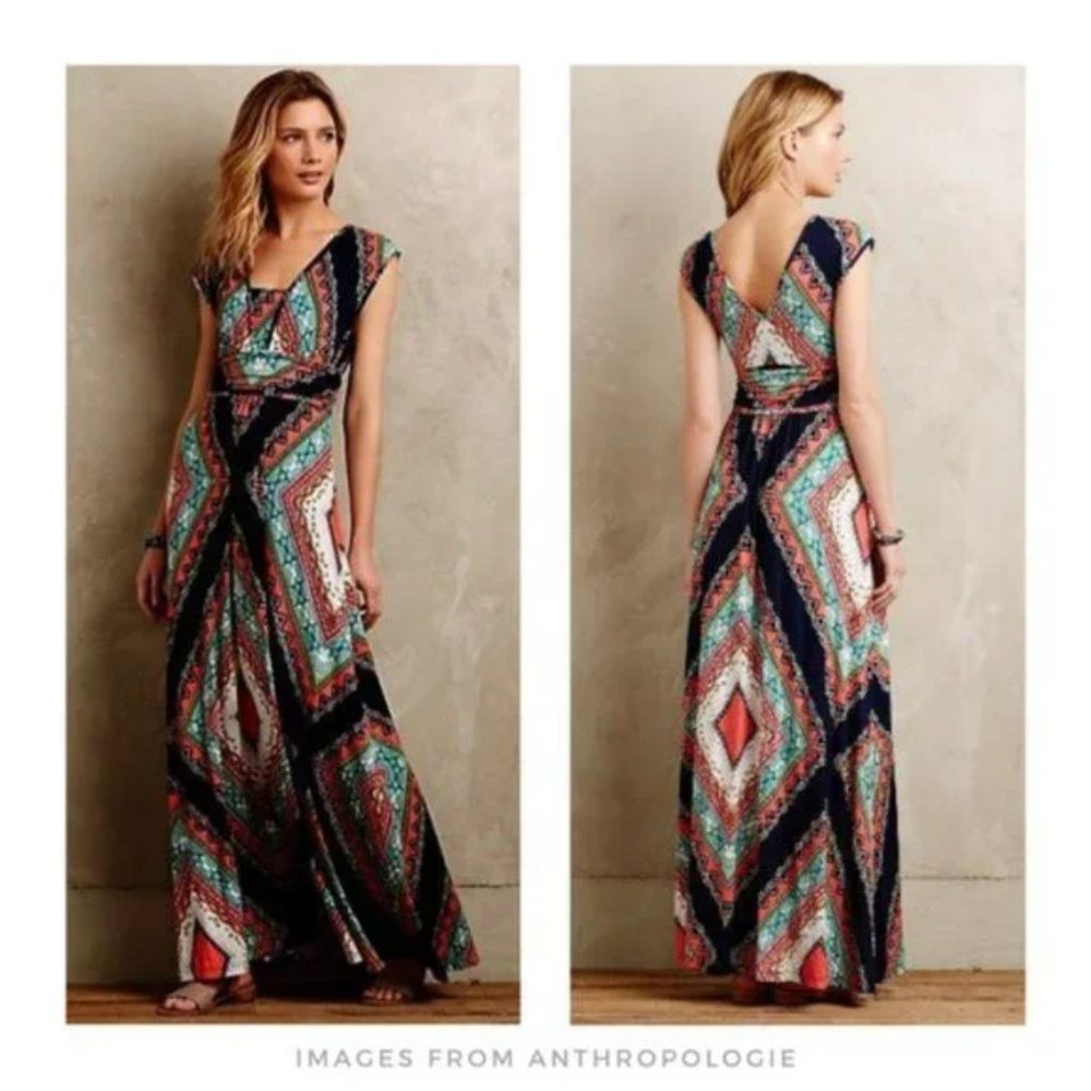 Anthropologie Maeve Verda Maxi Dress